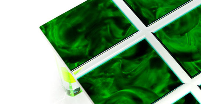 méthacrylate Coffe Table 'Evergreen' Poledrica
