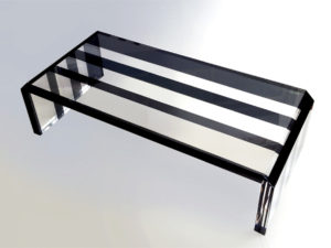 Lucite coffee table Poliedrica