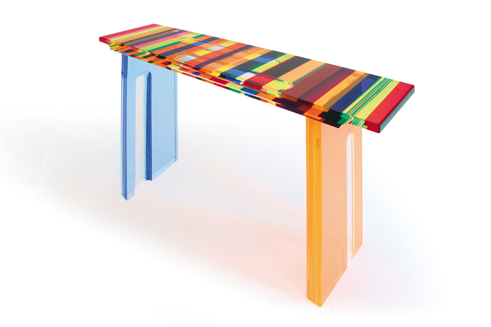 methacrylate console 'Multicolore' Poliedrica methacrylate console 'Multicolore' Poliedrica