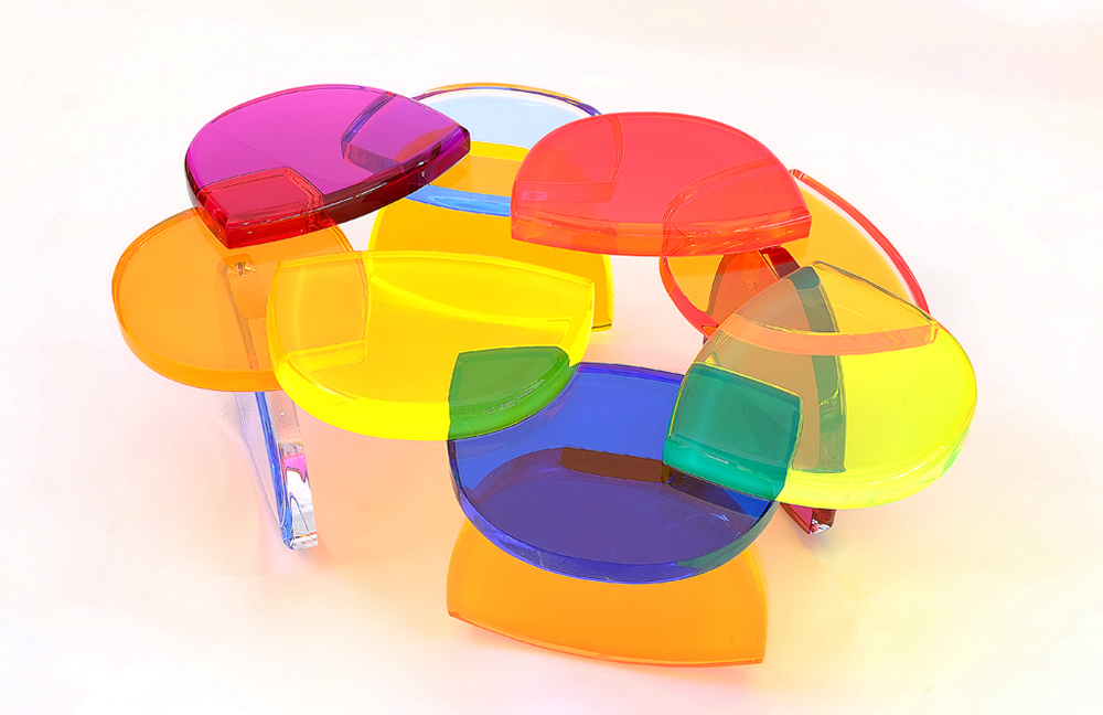 Lucite Coffee table BonBon by M. Pettinari methacrylate Coffee table BonBon by M. Pettinari