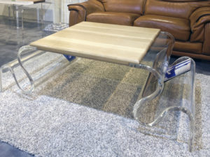 tavolo salotto methacrylate legno waves