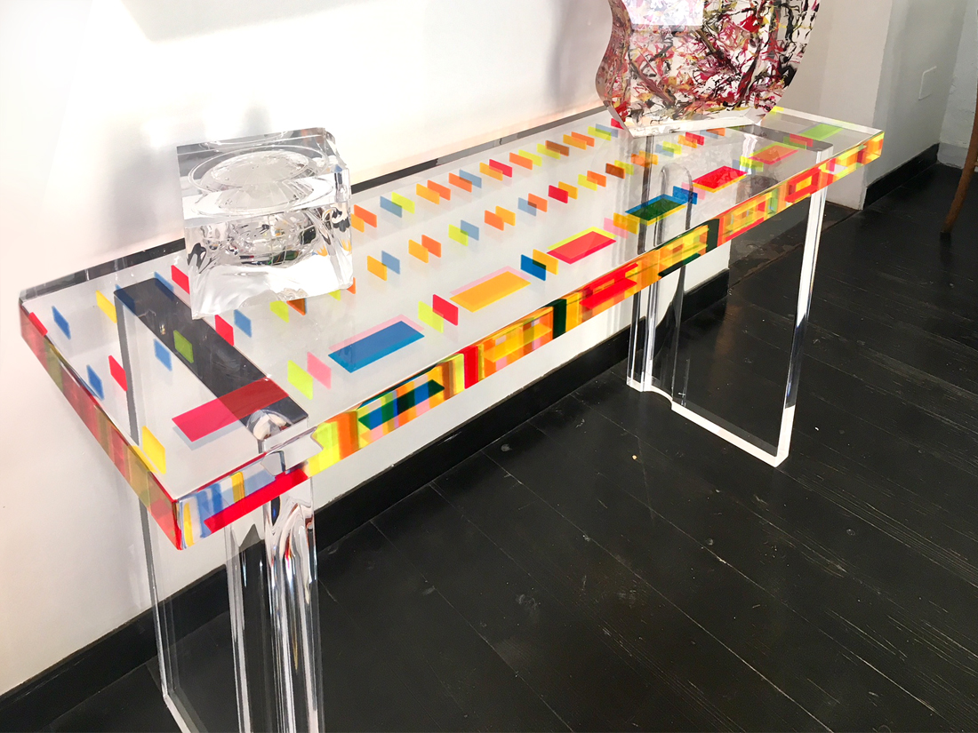 cast acrylic console pixel by Poliedrica cast acrylic console pixel by Poliedrica