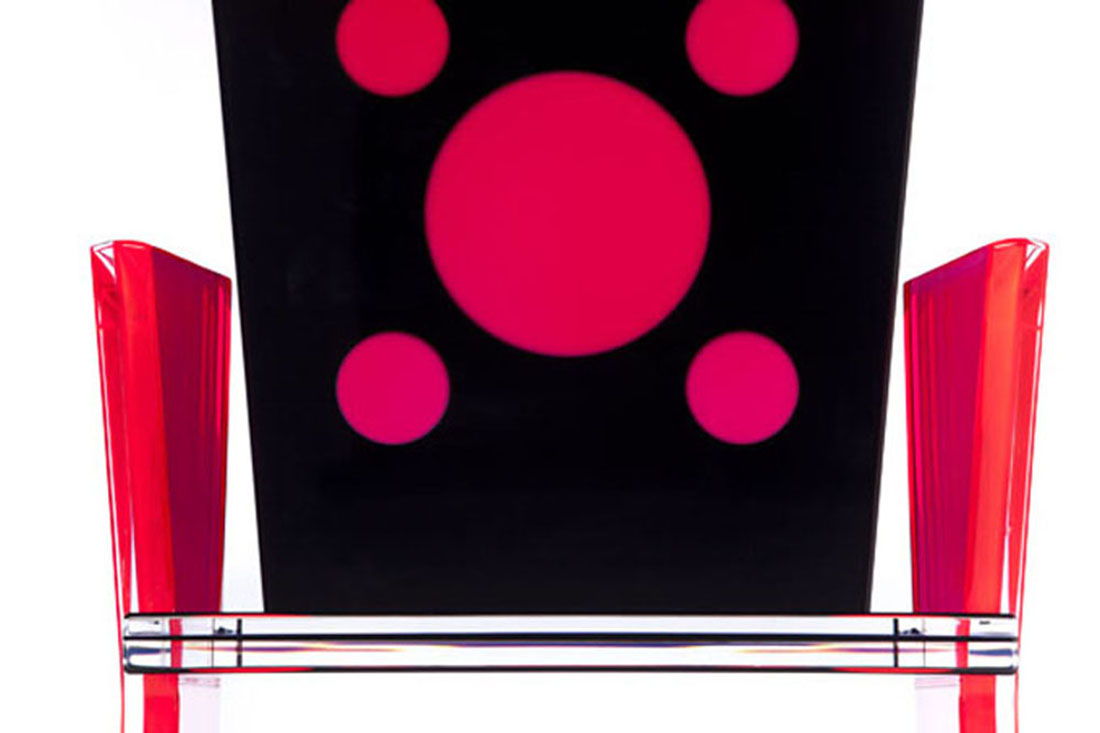 Acrylic chair 'Coccinella' (detail)
